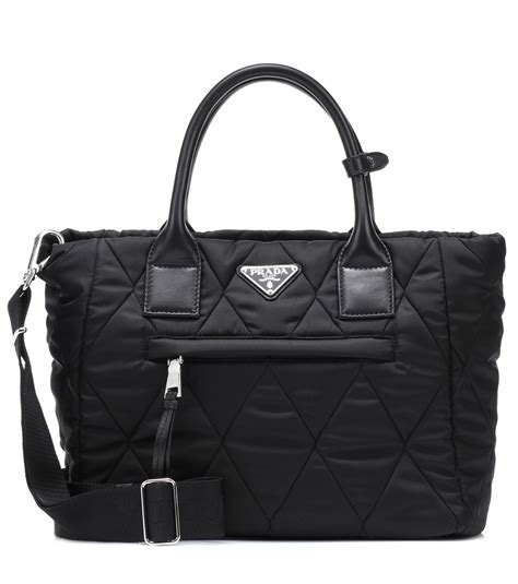 prada quilted fabric tote|prada nylon tote bag large.